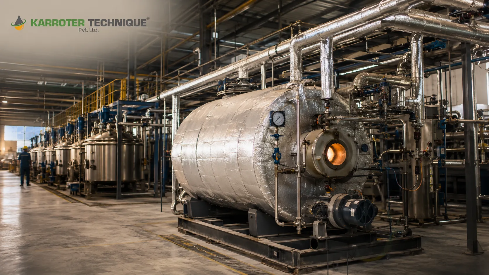 Open centrifugal rotor from a thermic oil filtration machine showing separated carbon sludge after cleaning.
