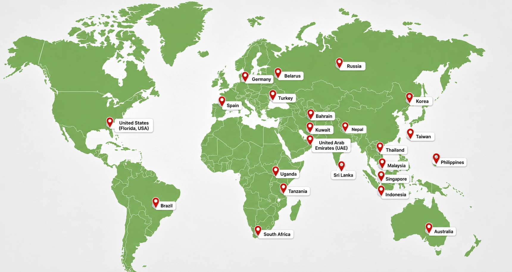 Global presence map
