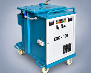 EOC-100 electrostatic oil cleaning machine for industrial thermic oil cleaning.